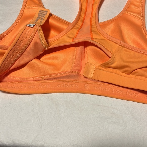 Athleta HullaBRAloo! Sports Bra Racerback 36C Goldenrod Orange FreeSH - Picture 5 of 5